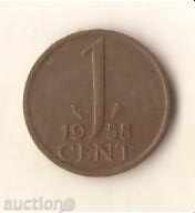 Холандия  1  цент  1958 г.
