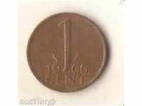 Холандия  1  цент  1966 г.