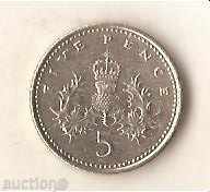 UK 5 pence 2004