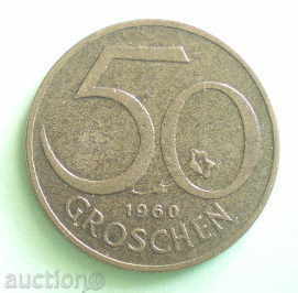 Австрия-50 гроша 1960г.