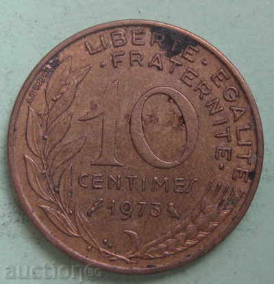 Franța-10 centime-1973.