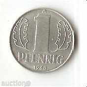 DDR 1 pfennig 1968