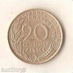 20 сантима Франция 1971 г.