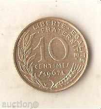 + Γαλλία 10 centimes 1967.