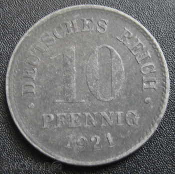GERMANIA - 10 pfenigi -1921