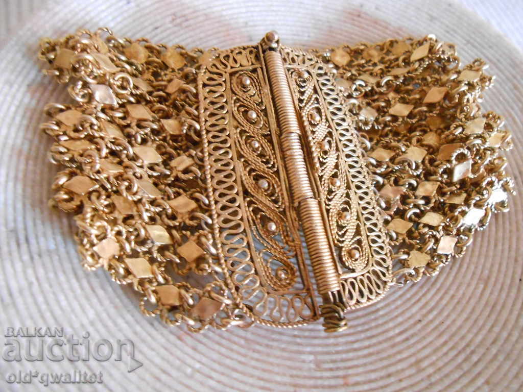 GORGEOUS ORIGINAL FILIGREE BRACELET, GOLD PLATED with price 247.00 BGN | € 126.29 GORGEOUS ORIGINAL FILIGREE BRACELET, GOLD PLATED with price 247.00 BGN | € 126.29