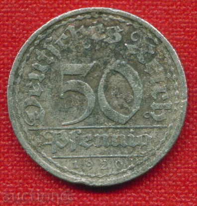 Germania 1920 - 50 pfenigi A / PFENNIG Germania WEIMAR / C1623