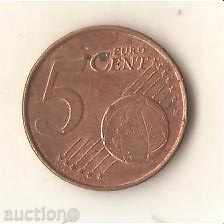 Холандия  5  евроцента  2001 г.