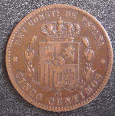 SPAIN-10 cent. 1879