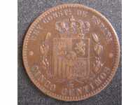 SPAIN-10 cent. 1879