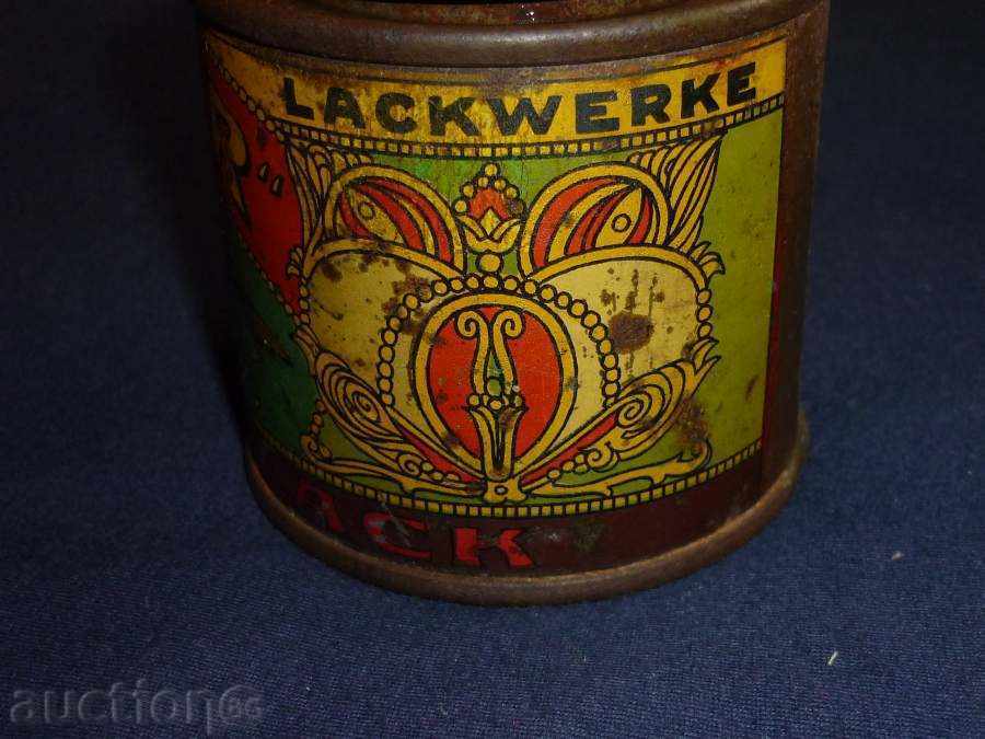 Old metal box of lacquer, box - 5