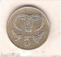 Кипър  5  цент  1993 г.