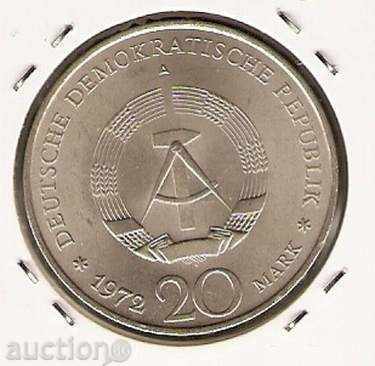 20 marks 1972 Jubilee GDR with price € 7.98 | 15.61 BGN