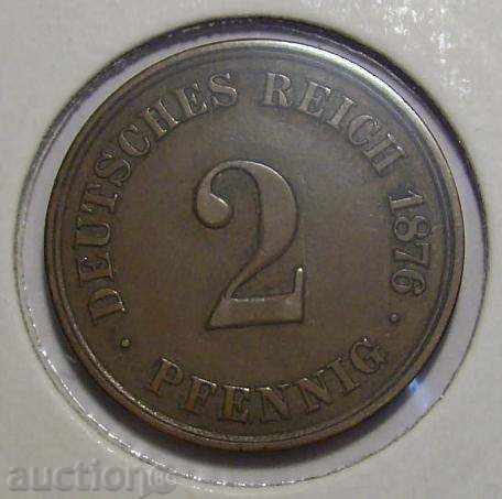 Γερμανία 2 pfennigs 1876 Α EF
