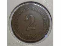 Γερμανία 2 pfennigs 1876 Α EF