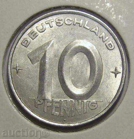 Германия 10 пфенига 1953 А   EF+/AUNC