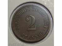 Γερμανία 2 pfennigs 1874 F ..EF