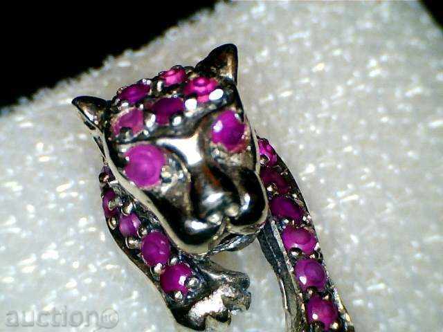 Εκθαμβωτική TIGER δαχτυλίδι με φυσικό ρουμπίνι