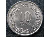 SINGAPORE 10 cenți 1977.