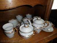 TEA SERVICE, με χρυσές άκρες, πορσελάνη Ρωσία 1987 - καινούργιο