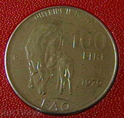 100 liras 1979 FAO, Italia