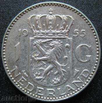 OLANDA - Gulden 1955. cu argint