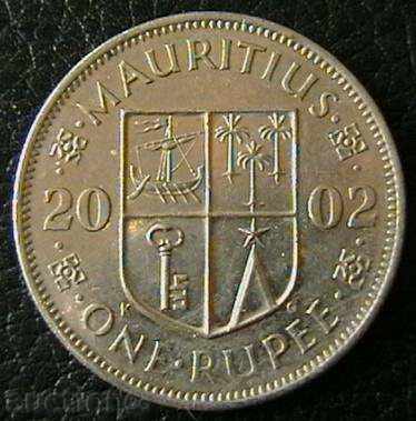 1 rupee 2002, Mauritius