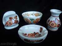Dishes, Magnificent 4 pieces, hand painted.