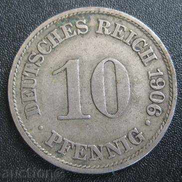 GERMANIA 10 pfennig 1906.