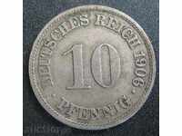 ΓΕΡΜΑΝΙΑ 10 pfennig 1906.