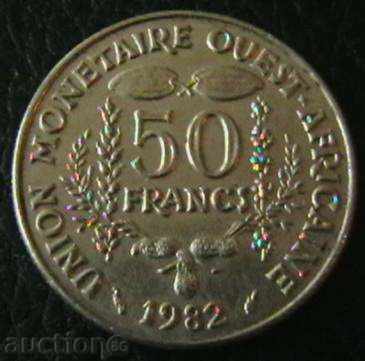 50 CHF 1982. FAO, statele din Africa de Vest
