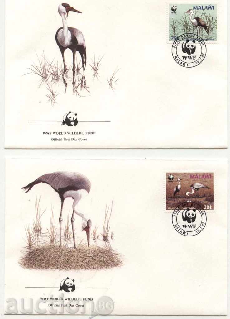 Bird Envelope WWF Birds 1987 from Malawi