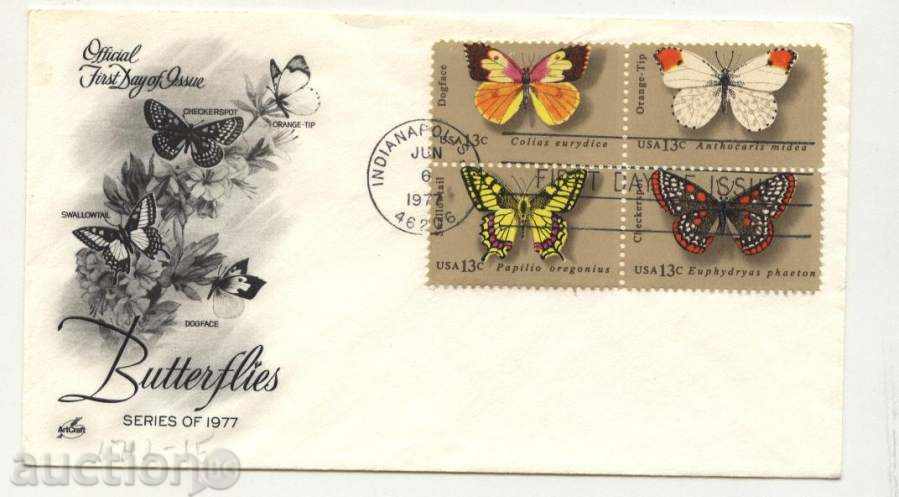 Envelope / FDC / Butterflies 1977 from the United States