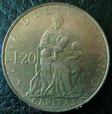 20 λίρες το 1963, το Βατικανό