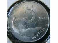 5 λίρες 1970, Ιταλία