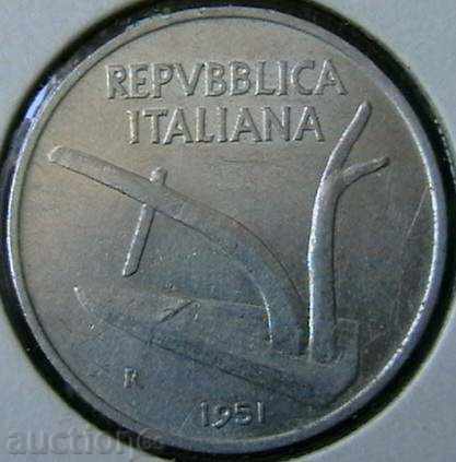 10 liras 1951, Italia