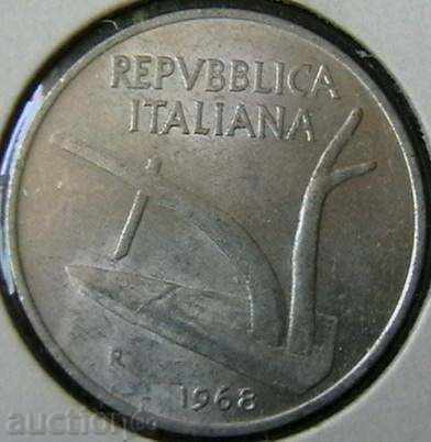 10 λίρες το 1968, η Ιταλία