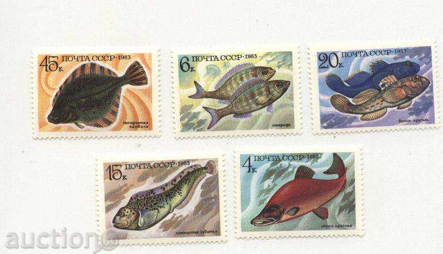 Чисти марки Риби 1984 от СССР