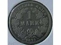 1 марка 1874 D, Германия-Империя