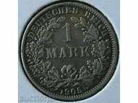 1 Mark 1905 A, Germany-Empire