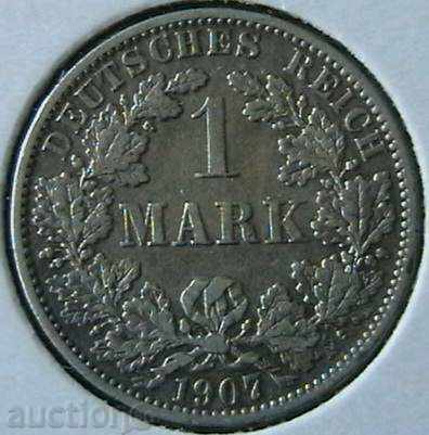 1 марка 1907 А, Германия-Империя