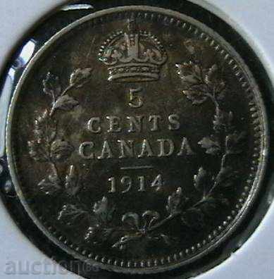5 cenți 1914, Canada