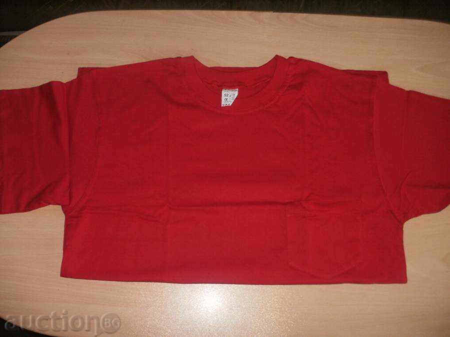 № 440 тениска 100% памук  размер 52 ръст 178  цвят - червен