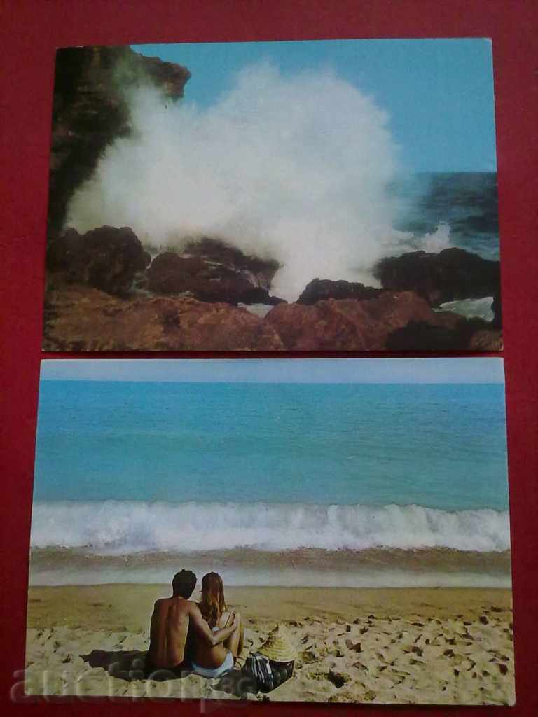 Παρτίδα 2 καρτ-ποστάλ με θέα στη Μαύρη Θάλασσα
