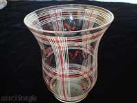 Υπέροχο παλιό ζωγραφισμένο στο χέρι βάζο με χρυσό και 2 χρώματα