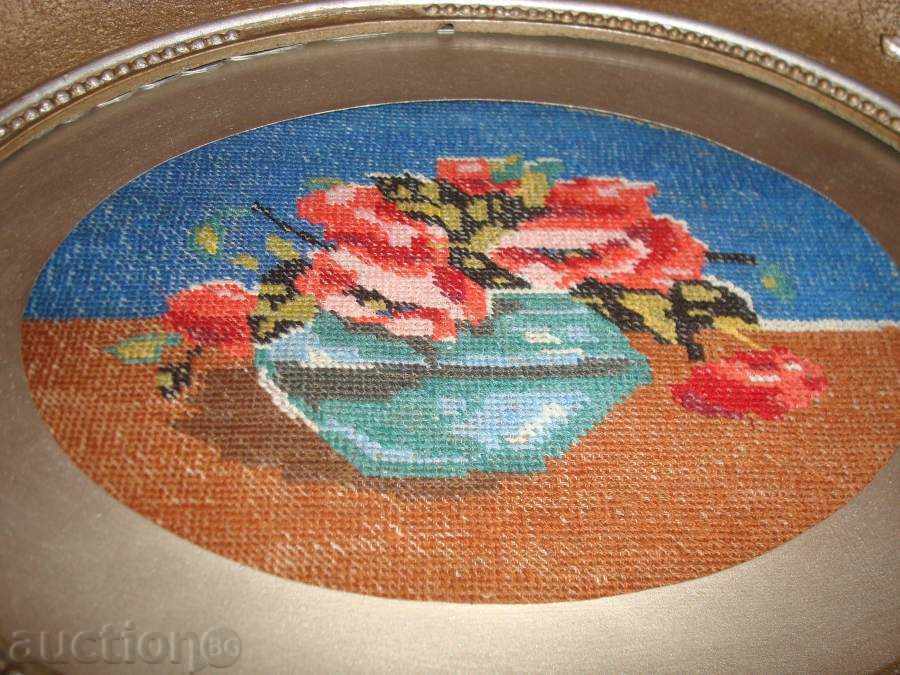 Гоблен "Макове" в стара рамка и стъкло. с цена 54.95 лв. | € 28.10 Гоблен "Макове" в стара рамка и стъкло. с цена 54.95 лв. | € 28.10