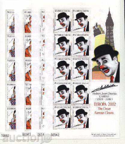 Чисти марки Европа СЕПТ  2002 от Гибралтар