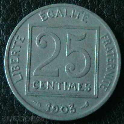 25 cent 1903, France
