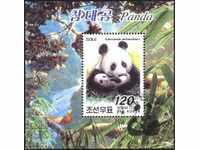 Stamped block Panda 2005 from North Korea
