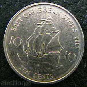 10 σεντς 2007 Ανατολή Καραϊβικής